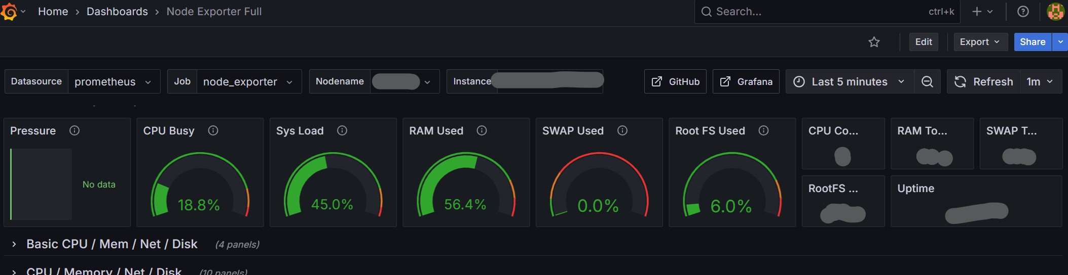 Home Lab Dashboard Screenshot